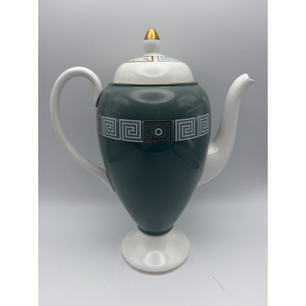 Wedgwood Asia R4310 Bone China Lidded Teapot Sage Green England